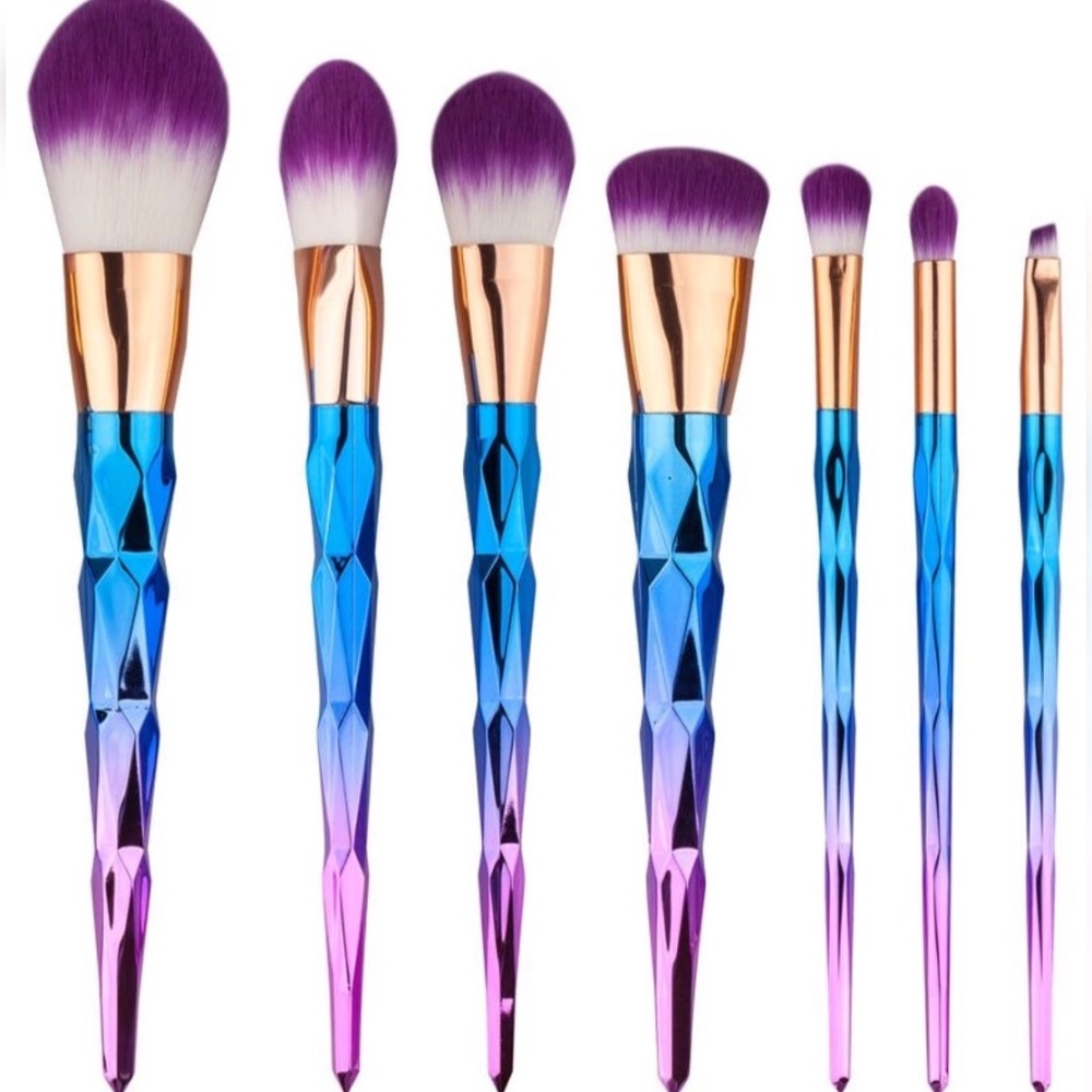 Ombre Unicorn Makeup Brush Set 7pcs - Picture 2 of 7